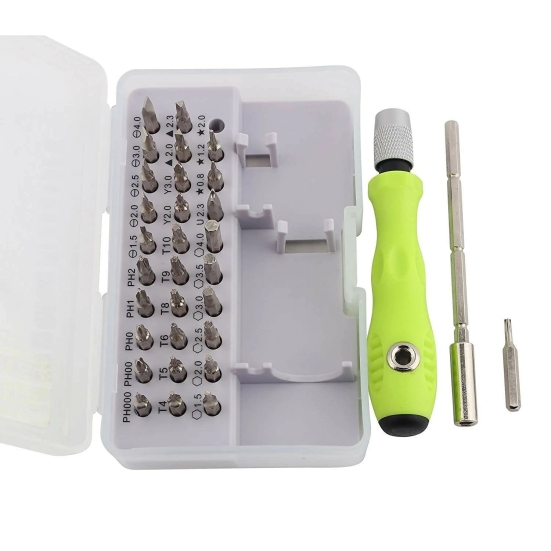 32-in-1 Tool Kit with Extension Bar & Organizer Case for Electronics Repair