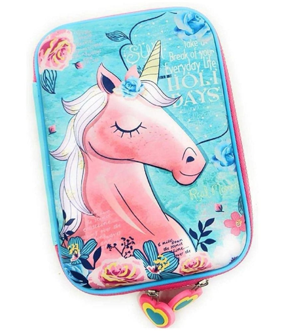 SHB Premium Stylish Unicorn Printed Large Capacity Hardtop Eva Pencil Case Organizer School Kids Girls Boys, Pen Pouch, Pencil Cases Pouch Stationery Pouch Kit