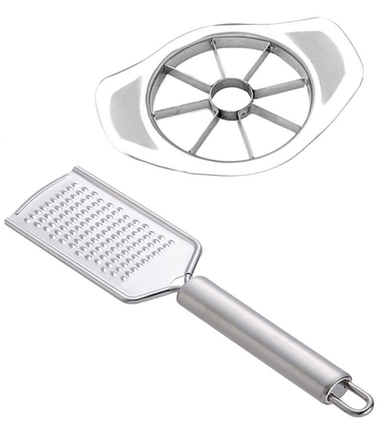 HOMETALES Stainless Steel Apple Cutter & Cheese Grater (2U) - Silver