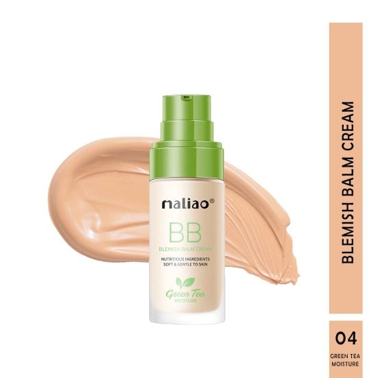 Maliao Green Tea BB Blemish Balm Cream - Moisture, Soft & Gentle Skin Care-04 Natural Nude