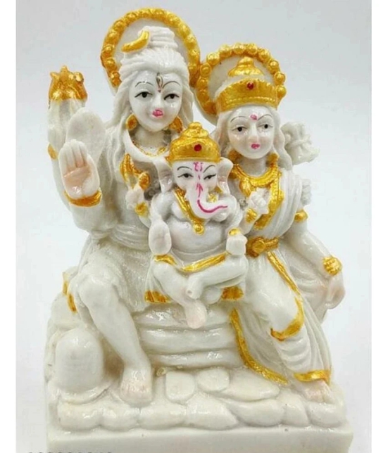 PAYSTORE Polyresin Shiv Family Idol ( 5 cm )