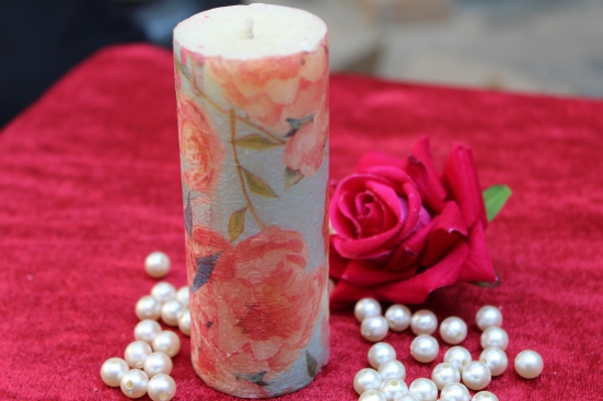 PRERUP  decoupage candle