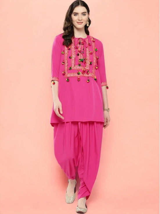 Embroidered Kurta With Trouser