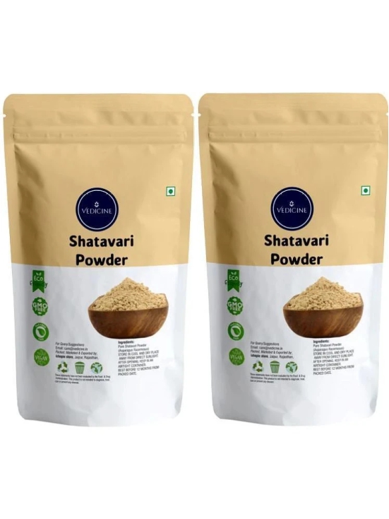 Vedicine Shatavari Powder 200 grams Asparagus Racemosus, Buttermilk Root / Satamuli (2 x 100 g)