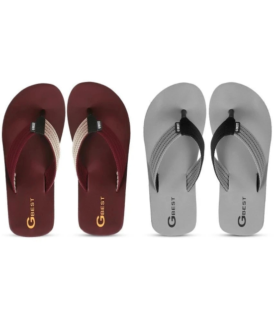 GBest Multicolor Mens Thong Flip Flop - None