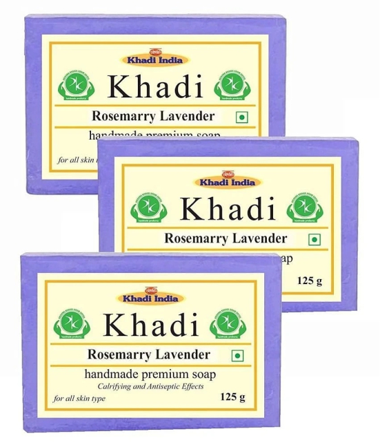 Premium Khadi Rosemary Lavender Soap 375 g Pack of 3