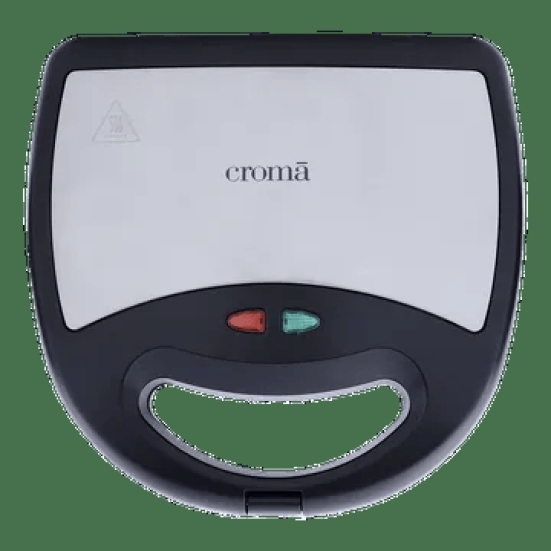 Croma 750W 2 Slice Sandwich Maker with Cool Touch Handle (Black)