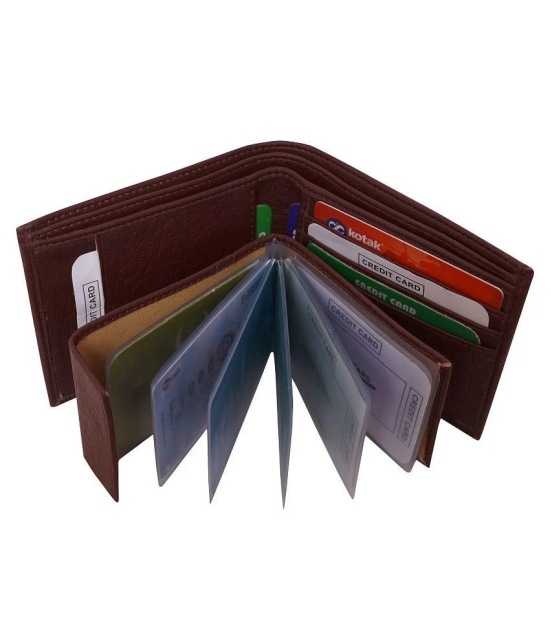 samtroh - Brown PU Mens Regular Wallet ( Pack of 1 ) - Brown