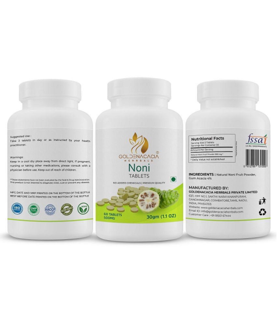 GOLDENACACIA HERRBALS Noni fruit 500mg 60 Tablets Tablets 1 no.s