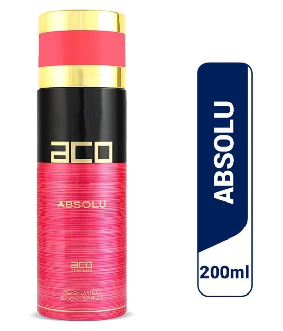 Aco Absolu Deodorant Body Spray For Women, 200ml - 200ml