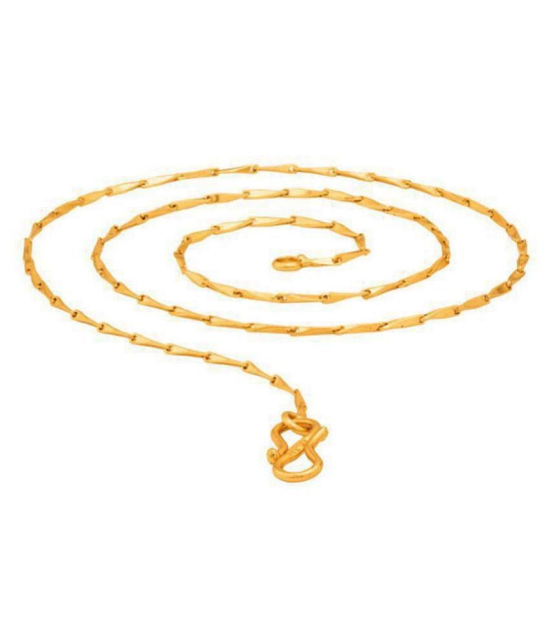 Gilher Daily Wear Gold Plated 24 Inch Long Chain For Women And Girls - Golden