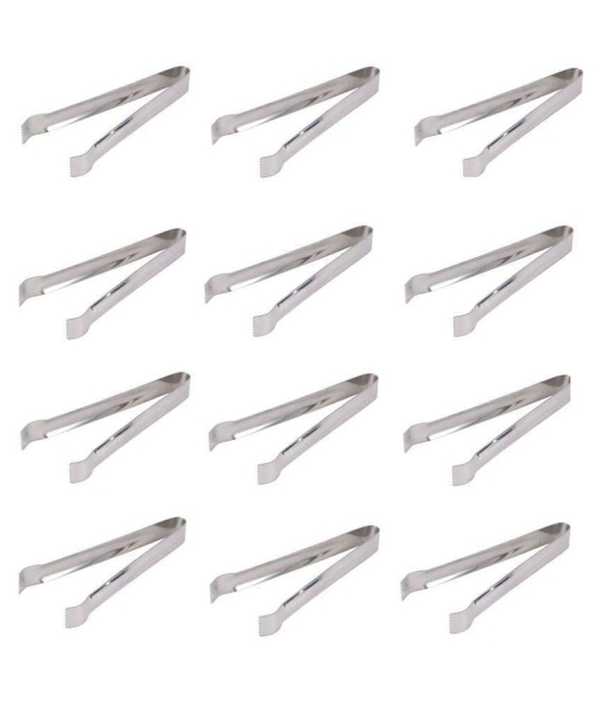 Dynore Set Of 12 Ice Tong - Silver