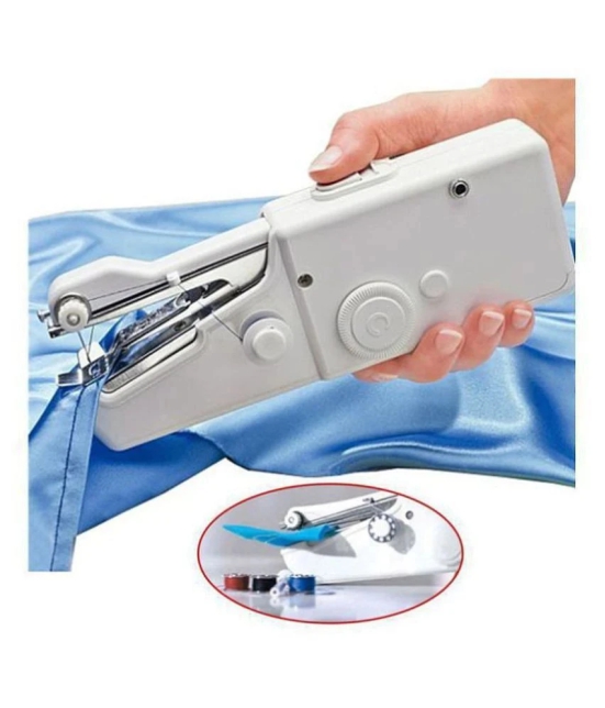 1PC White Color Rectangle Hand-held Portable Multi-functional Electric Mini Sewing Machine