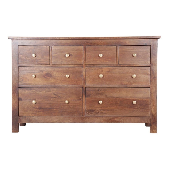 Sheesham Wood Chest Of Drawer In Provincial Teak-Brown