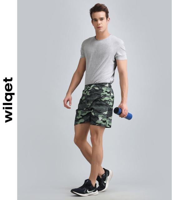 Mens Dryfit Camo Print Shorts-Airforce / XXL