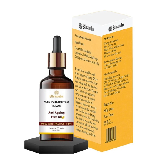 Manjishtadhyam Tailam – Antiageing Oil-30ML