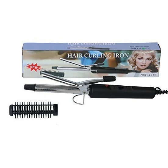 Electric Hair Curler Iron for Effortless, Bouncy Curls (Black)