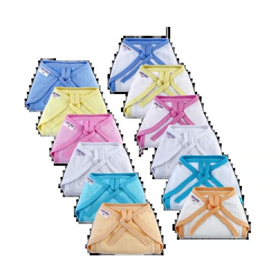 Tie up Cotton Nappies / Langot - Combo - Pack of 12-1 - 3 Months