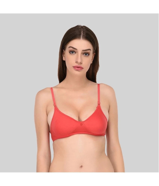 Elina Pack of 1 Cotton Non Padded Womens Everyday Bra ( Peach ) - 30B