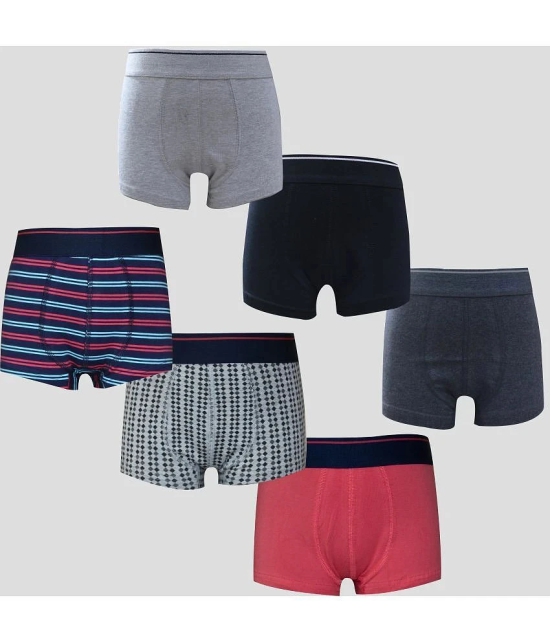 Ariel - Multicolor Cotton Boys Trunks ( Pack of 6 ) - None