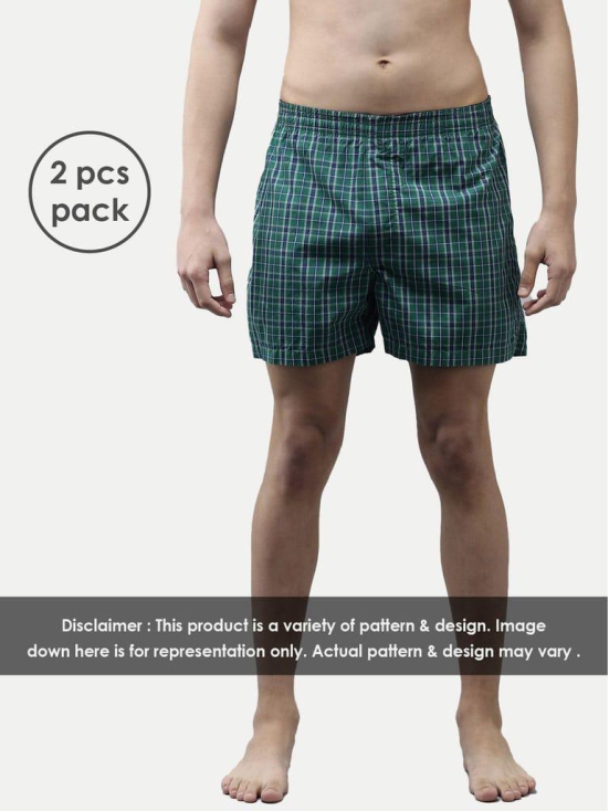 Mens Cotton Assorted Boxers 2 Pcs Pack