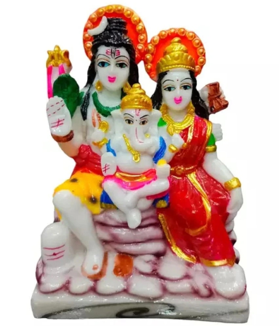 PAYSTORE Resin Shiv Family Idol ( 15 cm )