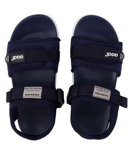 Aadi Blue Synthetic Leather Sandals - 7