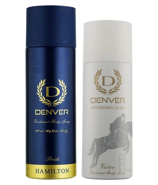 Denver Pride Deo - 200ML & Victor Deo - 165ML for Men (Combo Pack of 2)