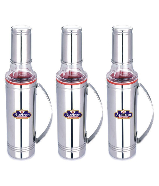 APEIRON STAINLESS Steel Oil Container/Dispenser Set of 3 500 mL - Red