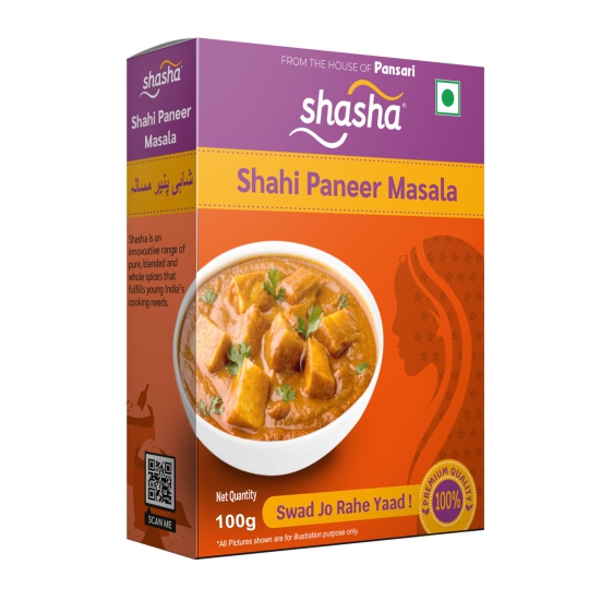 SHASHA SHAHI PANEER MASALA 100g (FROM THE HOUSE OF PANSARI)