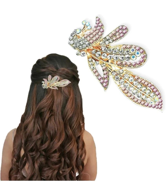 Lykaa Hair Clip with Stylish Peacock Flower Ponytail Hair Clip for Women and Girls - Pack of 1 - Multi