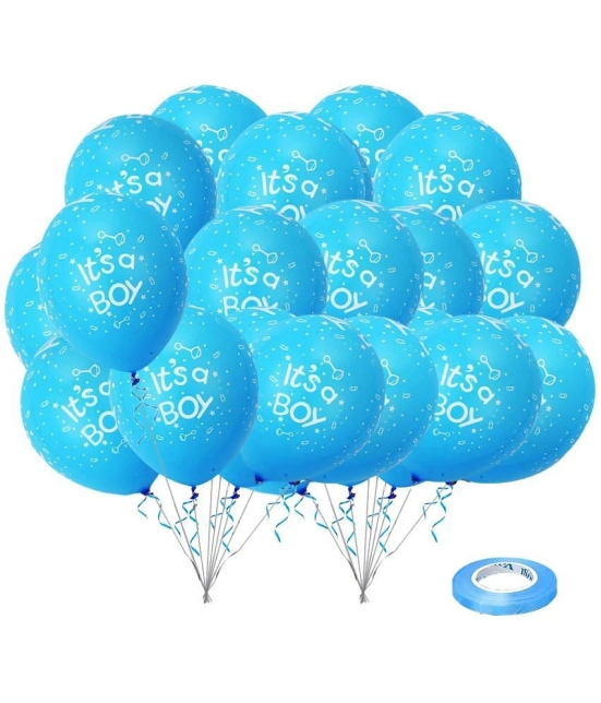 Zyozi ® Its A Boy Printed Blue Balloons For Baby Boy Birthday/Baby Shower Decorations Balloons Kit - Welcome Baby Boy Decorations Balloons Set (PACK OF 51) - Blue