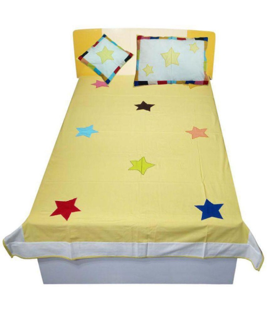 Hugs'n'Rugs Cotton Single Bedsheet - Yellow