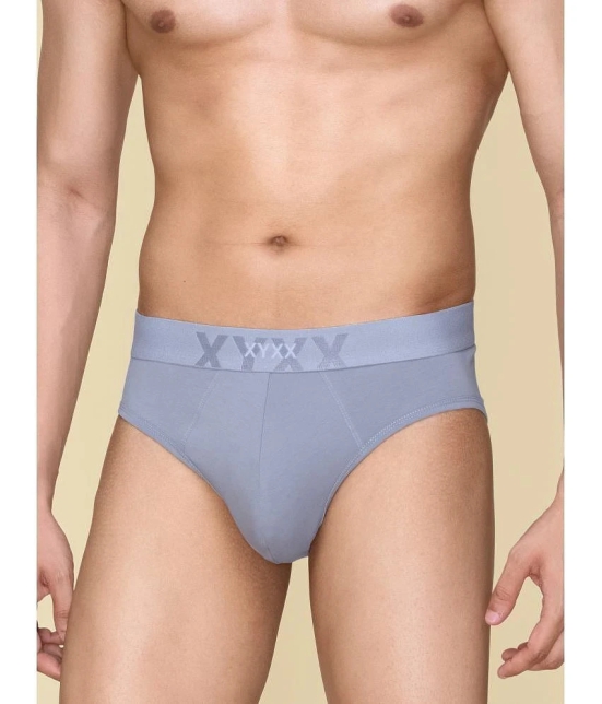 XYXX - Light Grey Cotton Mens Briefs ( Pack of 1 ) - None