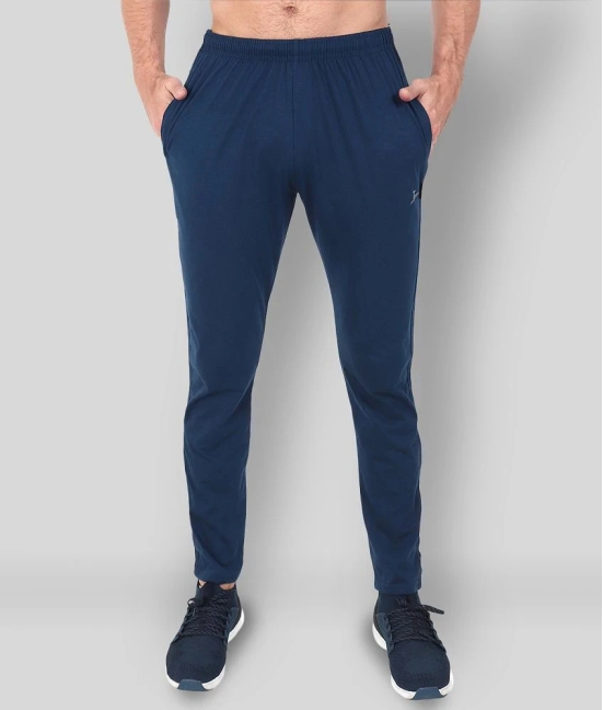 Zeffit - Blue Cotton Blend Mens Trackpants ( Pack of 1 ) - L