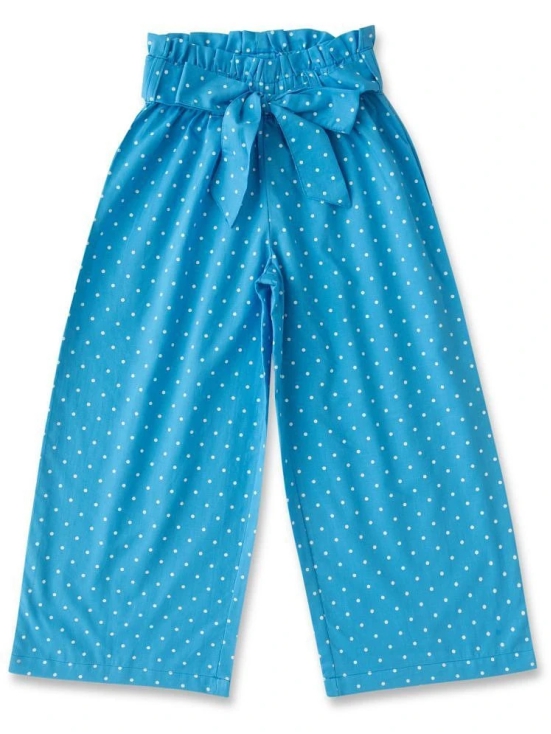 JusCubs Girls Cotton Olders Graphic Printed Pallazzos - Blue (Pack of 1) - None