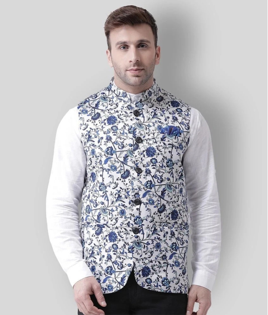 Hangup Multi Cotton Blend Nehru Jacket - None