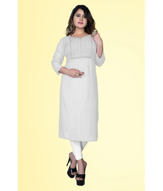 haya fashion - Grey Rayon Women's Straight Kurti ( Pack of 1 ) - None