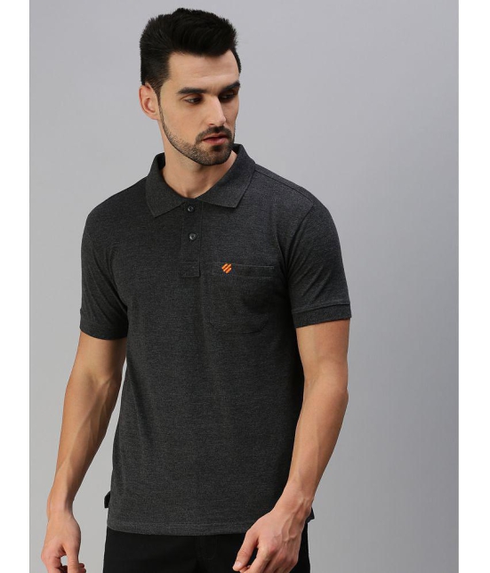 ONN - Charcoal Cotton Blend Regular Fit Mens Polo T Shirt ( Pack of 1 ) - None