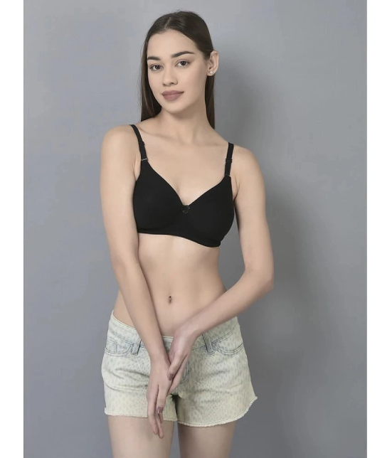 Dollar Missy Black Cotton Lightly Padded Womens T-Shirt Bra ( Pack of 1 ) - None