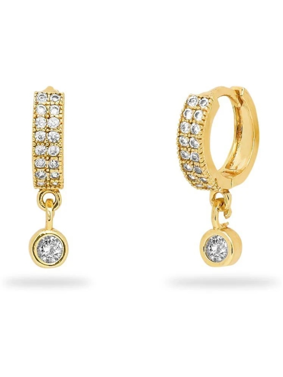 Drashti Collection Golden Drop Earrings ( Pack of 1 ) - Golden