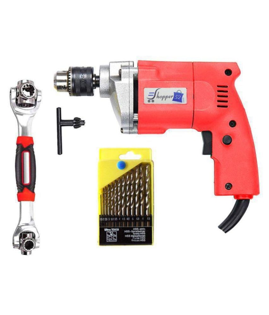 Shopper52 - Drill Machine Combo 350W 10mm Corded Drill Kit