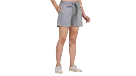 Women Grey Regular Shorts-3XL