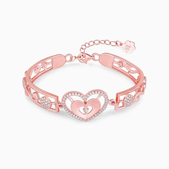 Anushka Sharma Rose Gold Dreamy Love Heart Bracelet