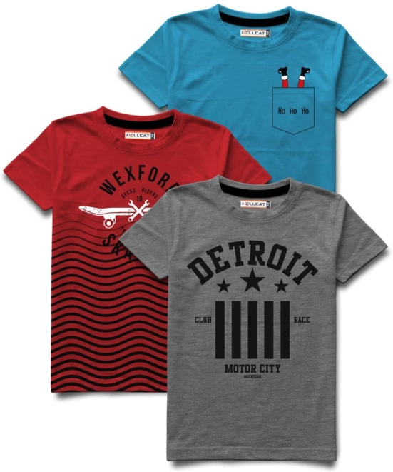 Trendy Pack of 3 Printed Half Sleeve T-shirt for Boys