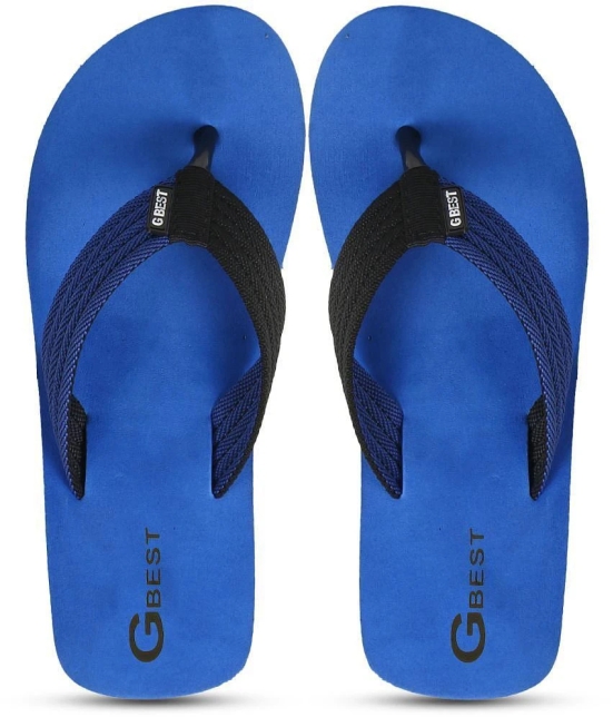 G Best Blue Mens Thong Flip Flop - None