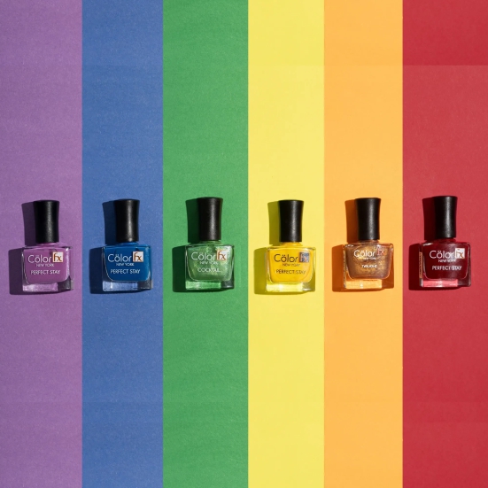 Color Fx New York Premium Glossy Nail Polish, Unique Unicorn Combo, Set of 6