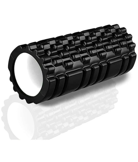 Yoga Roller for Exercise, Foam Equipment for Body Pain Relief, Recovery, Muscle Stretching Workout Sessions, Deep Tissue Massage Roller for Use in Gym & Home for Men & Women, Pack of 1 - Bla