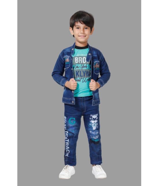 DKGF Fashion - Green Cotton Blend Boys T-Shirt & Jeans ( Pack of 1 ) - None