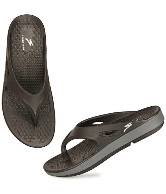 Stanfield Black Mens Thong Flip Flop - None